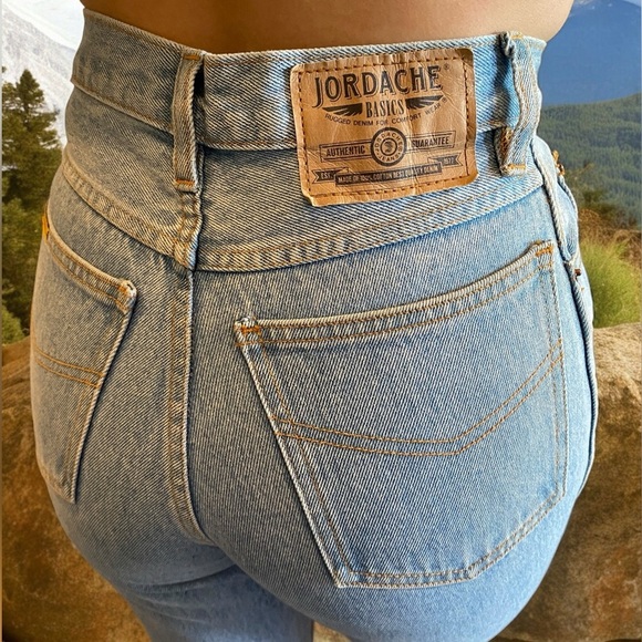Vintage Jordache High Rise Denim Straight Leg Skinny Jeans - Picture 12 of 16